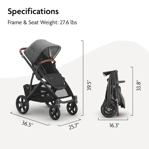 Miniatura 9 de UPPAbaby Vista V3 Cochecito - Sistema de Cochecito Individual a Doble de Tamaño Completo - Asiento para Niño, Protector contra Insectos, Protector