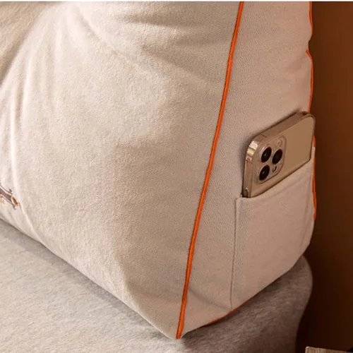 Miniatura 6 de YSUEFIJO Almohada triangular de lectura para reposo en cama, cojín grande para cabecero, respaldo, almohada de cuña, cojín de apoyo