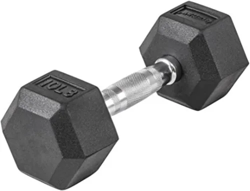 Miniatura 13 de Lifeline Mancuernas hexagonales de fitness, mancuernas hexagonales envueltas en goma, calidad premium, mango moleteado ergonómico, campanas tontas