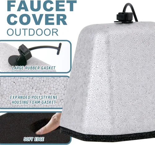 Miniatura 3 de Cubiertas de Grifo para el Aire Libre para Protección contra Congelación en Invierno, Fundas de Espiga de Espuma para el Invierno Aisladas