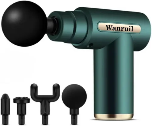Miniatura 10 de Pistola de masaje, masaje muscular de tejido profundo mejorado para aliviar el dolor, masajeador de percusión con 4 cabezales de masaje y motor