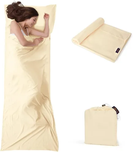 Miniatura 12 de Bolsa de dormir para viajes y campamento, ligera, compacta y portátil, ideal para viajes, hostales y campamentos