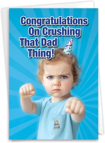 Miniatura 13 de NobleWorks Tarjeta de felicitación de cumpleaños para padre con sobre de 5 x 7 pulgadas (1 tarjeta) Big Happy Birthday Dad C5973BFG