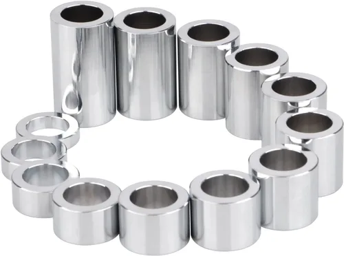 Miniatura 3 de Kit de espaciador de eje de rueda de motocicleta cromado, 1 pulgada, diámetro exterior 1-1/2 pulgadas (1.50) para Harley Touring Road King Electra