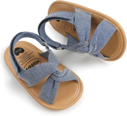 Miniatura 28 de Sandalias de verano para bebés, niñas y niños, unisex, antideslizantes, suela suave, transpirable, para primeros pasos, zapatos de playa al aire