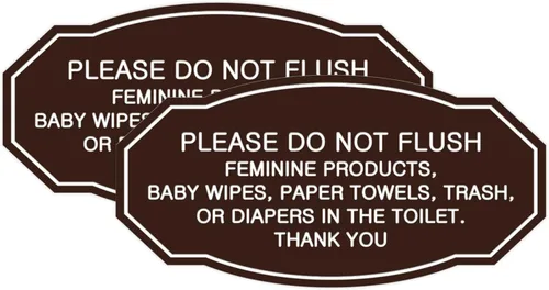 Miniatura 46 de Signs ByLITA Letrero de etiqueta victoriana Please Do Not Flush (Lt Gray), pequeño, 1 paquete Gris claro