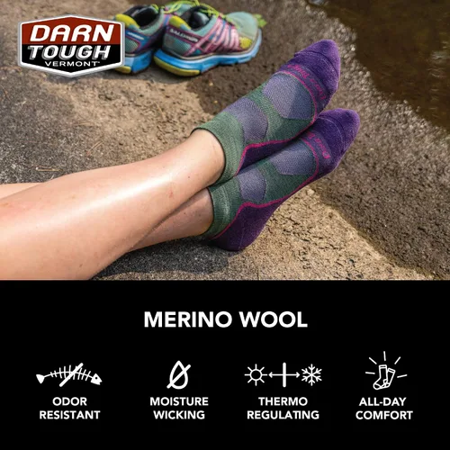 Miniatura 6 de Darn Tough Calcetines de Senderismo Ligeros Sin Tobillo para Mujer Light Hiker (Estilo 1986)