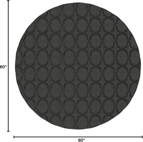 Miniatura 34 de Garland Rug Sparta - Alfombra antideslizante de polipropileno de 2 pies x 12 pies, color negro, ideal para salas de estar y pasillos, elegante