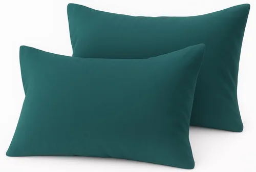 Miniatura 12 de COTTON STICH™ Juego de 2 fundas de almohada para niños pequeños de 14 x 20 pulgadas, 100% algodón de 600 hilos, fundas de almohada suaves y Azul