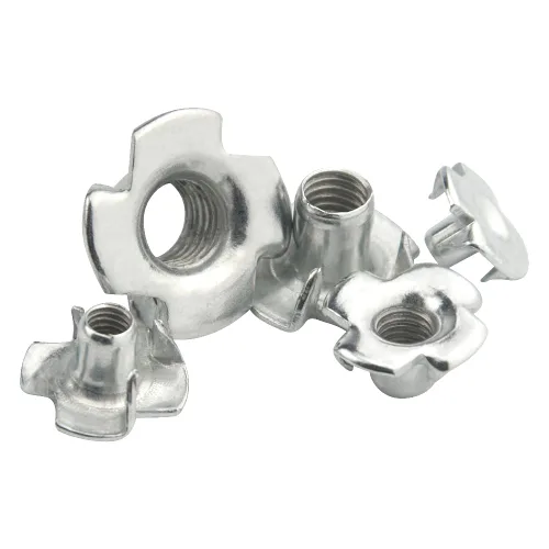 Miniatura 6 de 90 piezas M3 M4 M5 M6 M8 T Tuercas de cuatro garras Kit surtido de tuercas de garra de acero al carbono chapado en zinc para carpintería, gabinetes