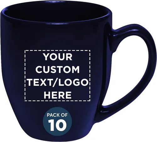 Miniatura 24 de DISCOUNT PROMOS Juego de 10 tazas de café grandes de 16 onzas, paquete a granel, perfectas para té, espresso, capuchino, cacao caliente, color verde