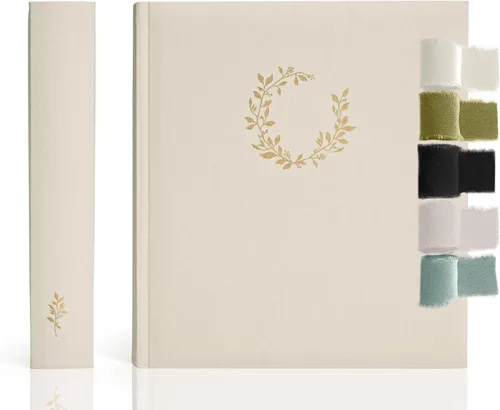 Miniatura 13 de La Lente - Álbum de recortes premium – Álbum de fotos con espacio para escribir – 100 páginas para múltiples tamaños 4x6, 5x7, 6x8, 8x10 – Capacidad