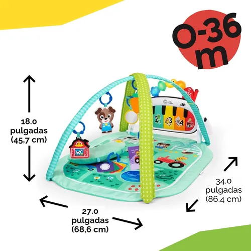 Miniatura 2 de Baby Einstein Exploradores de Granja 4 en 1 Kickin’ Tunes Gimnasio Musical de Música y Lenguaje de Descubrimiento de Prado, Edades 0 Meses y Más