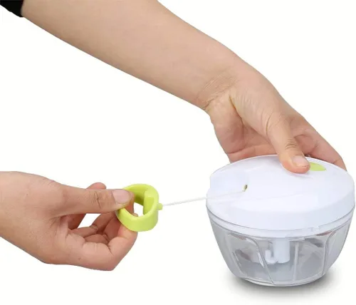 Miniatura 2 de Procesadora manual para verduras, frutas, frutas secas, y cebollas. Picadora y mezcladora manual., Blanco