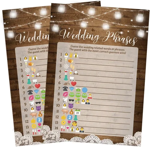 Miniatura 2 de Printed Party Paquete de juegos de despedida de soltera, 5 juegos divertidos para celebrar a la futura novia, tarjetas de doble cara para hasta 50