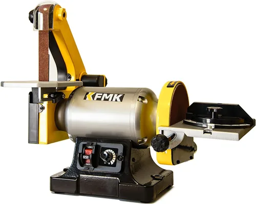 Combinación de lijadora de banda de 1" x 30" y lijadora de disco de 6" de velocidad variable, motor de accionamiento directo de 3/4 HP, disco de