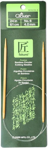 Miniatura 2 de Clover - Aguja para tejer circular de bambú de 29 pulgadas