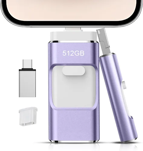 Miniatura 9 de 256GB Flash Drive[No App Required] Intended for Phone Tablet Androidphone and Computers, 4 in 1 Photo Stick for Phone Memory Storage Easily Backup