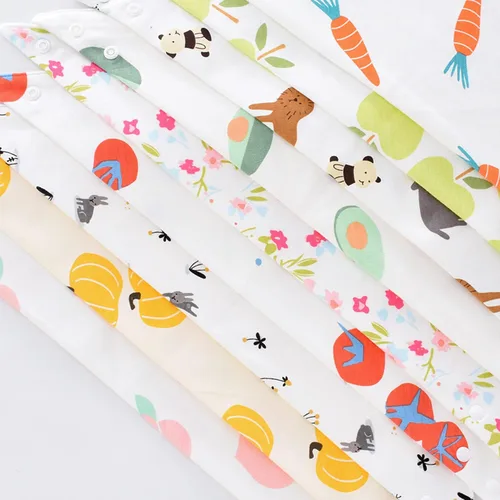 Miniatura 6 de Paquete de 5 baberos baberos para bebés para niños y niñas, de algodón orgánico suave, baberos para la dentición
