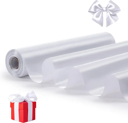 Miniatura 31 de FAKILO Cinta de satén roja de 4 pulgadas x 22 yardas de ancho para gran ceremonia de apertura, negocio, corte, lazos, Navidad, festival, decoración