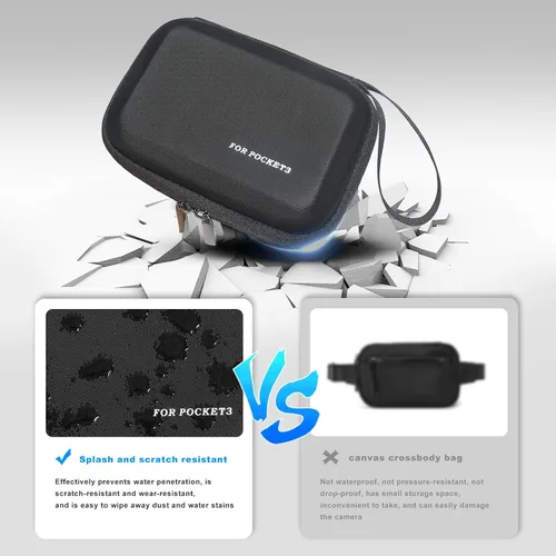 Miniatura 3 de FiTSTILL Bolsa de almacenamiento de viaje rígida de transporte y protección, compatible con Osmo Pocket 3 Creator Combo, kit de accesorios