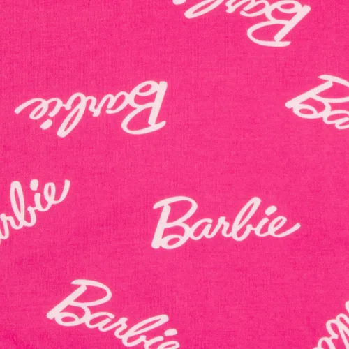 Miniatura 5 de Barbie Conjunto de sudadera con capucha y pantalones deportivos para niñas con estampado completo con logotipo