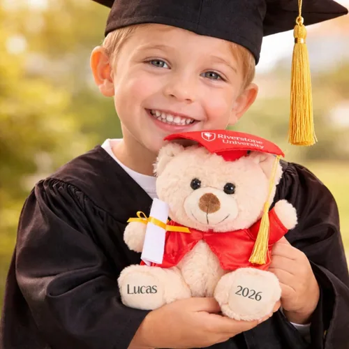 Miniatura 6 de Oso de graduación personalizado 2026-9.5 pulgadas 7 colores personalizados de peluche de graduación con fecha de nombre, regalo de graduación