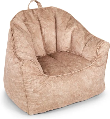 Big Joe Hug Sillón estilo puf relleno de bolitas, Caribou Hyde, mezcla de poliéster sintético, 3 pies Adular