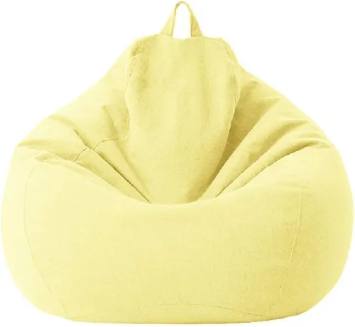 Funda para silla de puf para niños y adultos, funda resistente con cremallera, puf de saco, puf de almacenamiento con cremallera (sin relleno) para