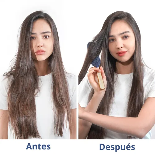 Miniatura 7 de SHINLEA Cepillo de pelo delgado para cabello fino, delgado y grueso, cerdas de nailon dobles suaves para desenredar y masajes profundos, mango