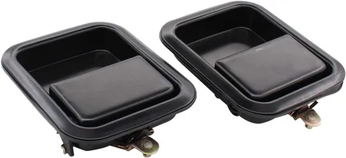 NewYall Par de manijas de puerta exteriores delanteras negras para Jeep CJ7 1981-1986 CJ5 1981-1983 TJ 1997-2006 Wrangler 1987-2006 exterior