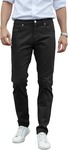 Miniatura 6 de TEGIAS Jeans de Cuadros Elásticos de Ajuste Ceñido para Hombre, Comodidad Clásica, Ajuste Regular