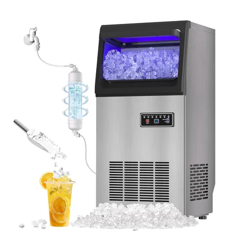 Miniatura 15 de Máquina de hielo portátil de 26 libras/24 horas con 2 tamaños de cubitos de hielo, 9 cubitos de hielo en 8 minutos, cuchara de hielo de diseño