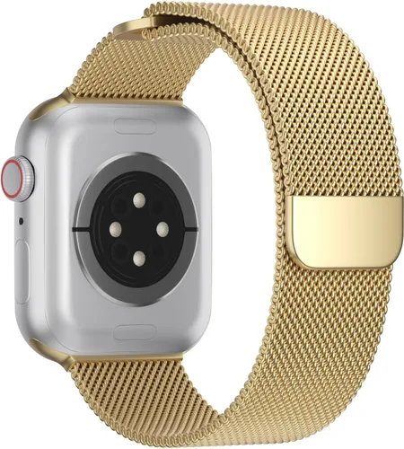 Miniatura 7 de TRA Correa de acero inoxidable compatible con Apple Watch de 38 mm 42 mm 40 mm 44 mm 41 mm 45 mm 46 mm 49 mm, correa de malla con cierre magnético