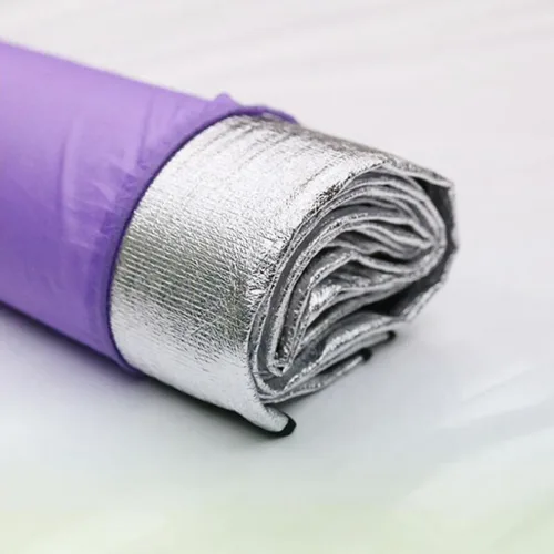 Miniatura 8 de Manta de picnic a prueba de humedad al aire libre ligera de papel de aluminio para dormir, cojín de camping para senderismo, mochilero y actividades