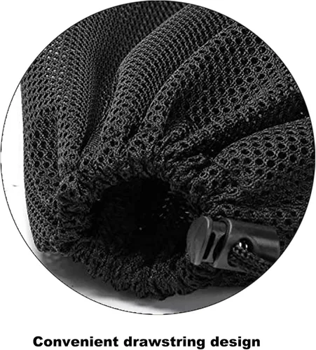 Miniatura 4 de Bolsa de malla para bomba de estanque, 2 paquetes de 12.2 x 15.9 pulgadas, bolsa de barrera de bomba con cordón, bolsas negras para piscina