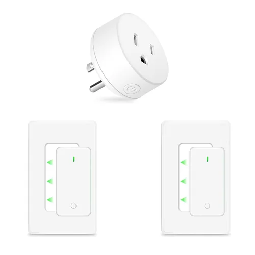 Miniatura 79 de NineLeaf Interruptor de salida remoto inalámbrico, interruptor de lámpara remoto, interruptor decorativo de enchufe de luz de encendido y apagado