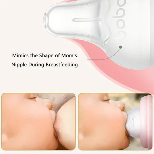 Miniatura 4 de YOHKOH Pezones para biberones para biberones de cuello ancho, pezones de silicona 100% de tacto natural, sin BPA (19.7 ft+, L, 4 unidades)