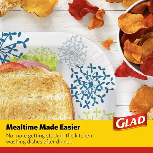 Miniatura 5 de Glad - Platos de papel desechables cuadrados para todas las ocasiones