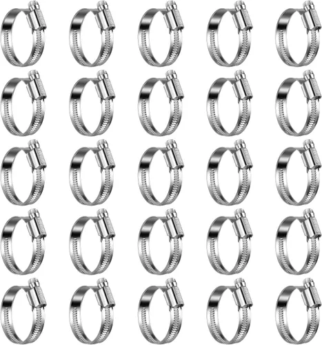Miniatura 17 de Abrazaderas de manguera de engranaje helicoidal antideslizantes #4, abrazaderas de tornillo de acero inoxidable ajustables de 5/16 a 1/2 pulgadas