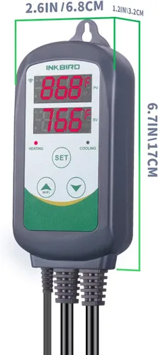 Miniatura 4 de Inkbird Controlador de temperatura WiFi ITC308 Congelador de reptiles Termostato Digital Calefacción y Refrigeración Calentador Enfriador