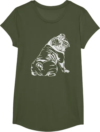 Miniatura 100 de Gracioso Bulldog Inglés playera perro Hund playera regalo, Azul (Heather blue)
