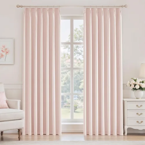 Miniatura 10 de UHITECH Cortinas opacas cortas de 35 pulgadas de largo, plisadas, opacas, para ventanas pequeñas, con aislamiento térmico, cortinas reductoras