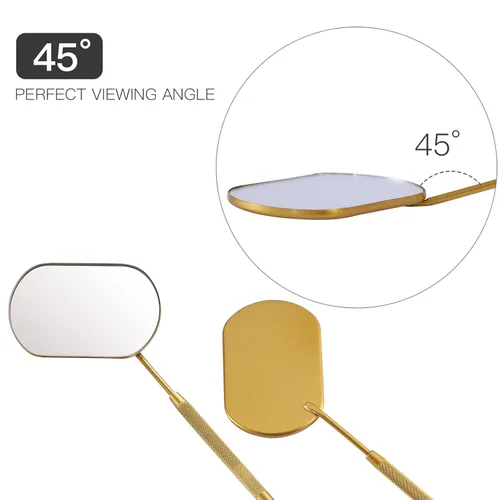 Miniatura 4 de Pretty memory Espejo grande para pestañas, espejo para pestañas de acero inoxidable, espejo de maquillaje para suministros de extensión de pestañas