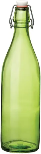 Miniatura 13 de Bormioli Rocco Giara Botella de bebida con tapa de abrazadera, 33.75 onzas, recipiente de vidrio a prueba de fugas para jugos y aderezos caseros