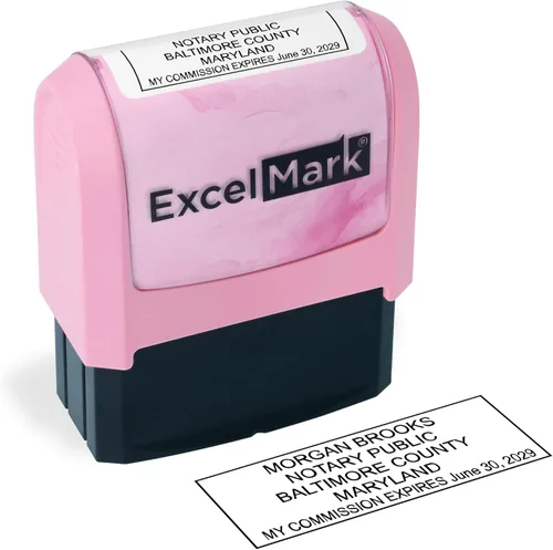Miniatura 65 de ExcelMark Sello Notarial para los 50 Estados - Sello Oficial del Estado - Texas Negro