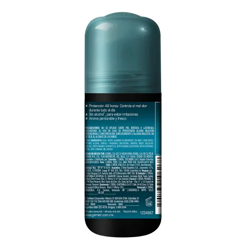 Miniatura 3 de Garnier OBOA - Paquete de 4 unidades de desodorante y antitranspirante en rollo de 48 horas para hombre, aroma fresco de metal, 2.29 oz cada uno