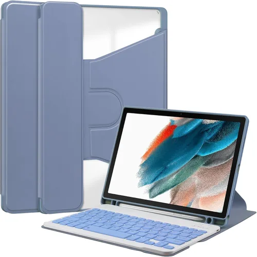 Miniatura 25 de kaidisen Funda con teclado giratorio 360º para Galaxy Tab S6 Lite de 10.4 pulgadas, soporte vertical magnético desmontable teclado delgado Folio