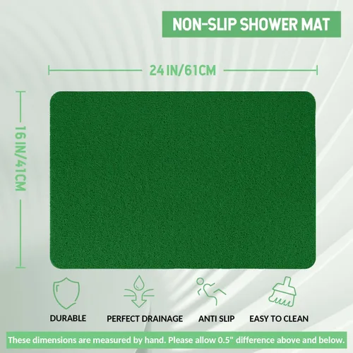 Miniatura 160 de Hargiis - Tapete antideslizante de secado rápido para tina y ducha, tapete exfoliante para pies, para baño, cocina u hotel, beige, 24 x 16 pulgadas