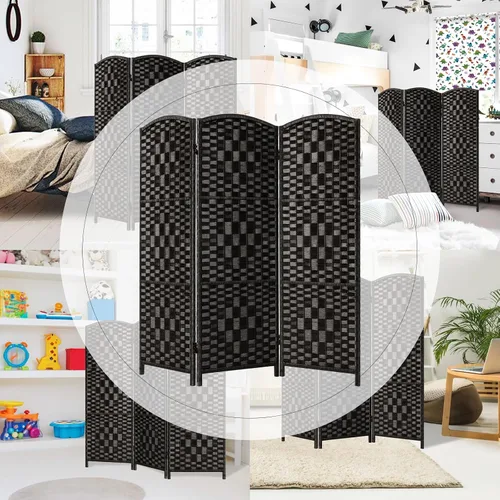 Miniatura 7 de HALLYBEE Divisor de habitación pequeño, pantalla de privacidad, separadores de habitación cortos y pantallas de privacidad plegables, divisiones